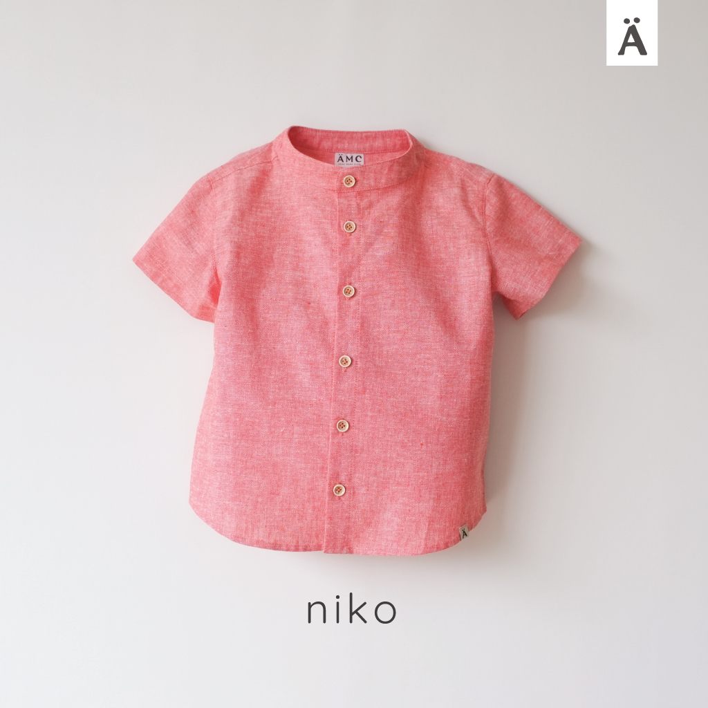 AMC - NIKO SHIRT Red - kemeja anak laki laki / merah - boys - anakmamaclub