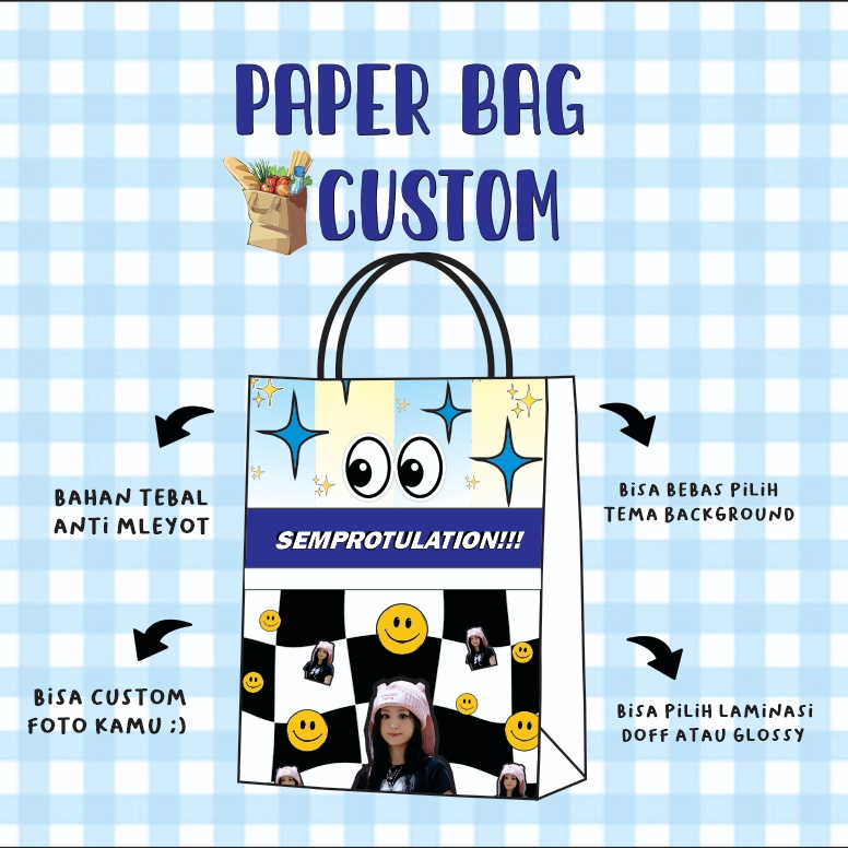 

Paper Bag Custom//kado untuk wisuda dan ulangtahun//Tanpa PO!!