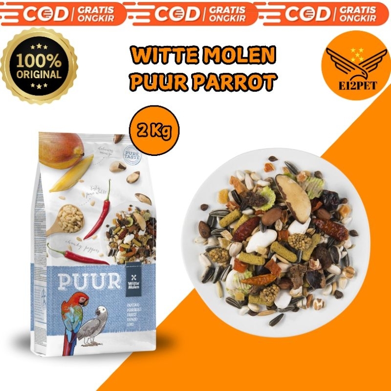 Puur Parrot 2kg Birdfood Parrot Makanan Burung Parrot