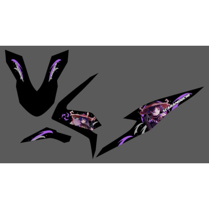 STRIPING STIKER TRANSPARAN BEAT DELUXE DESAIN ANIME CUSTOME