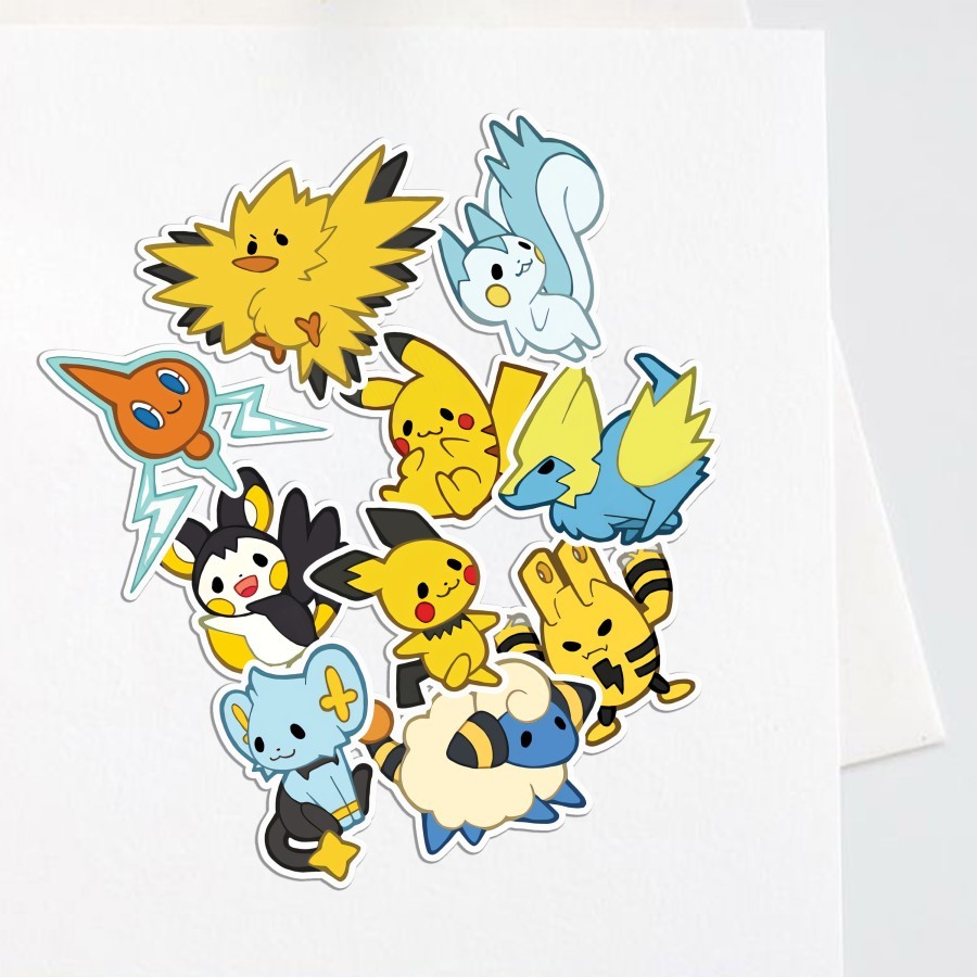 

Sticker Series Edition Pokemon Aesthetic Stiker Waterproof (10pcs) - Electric type