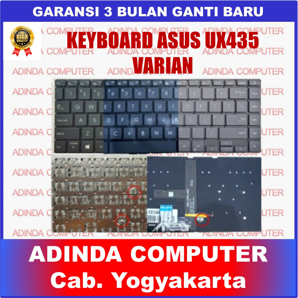 Keyboard Asus Zenbook 14 UX435 UX435E UX435EGL UX435EAL Grey Purple Backlight Backlite