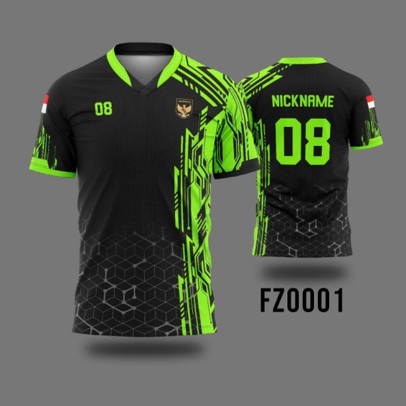 Kaos Jersey Sepak Bola Futsal Custom Fullprint FZ0001