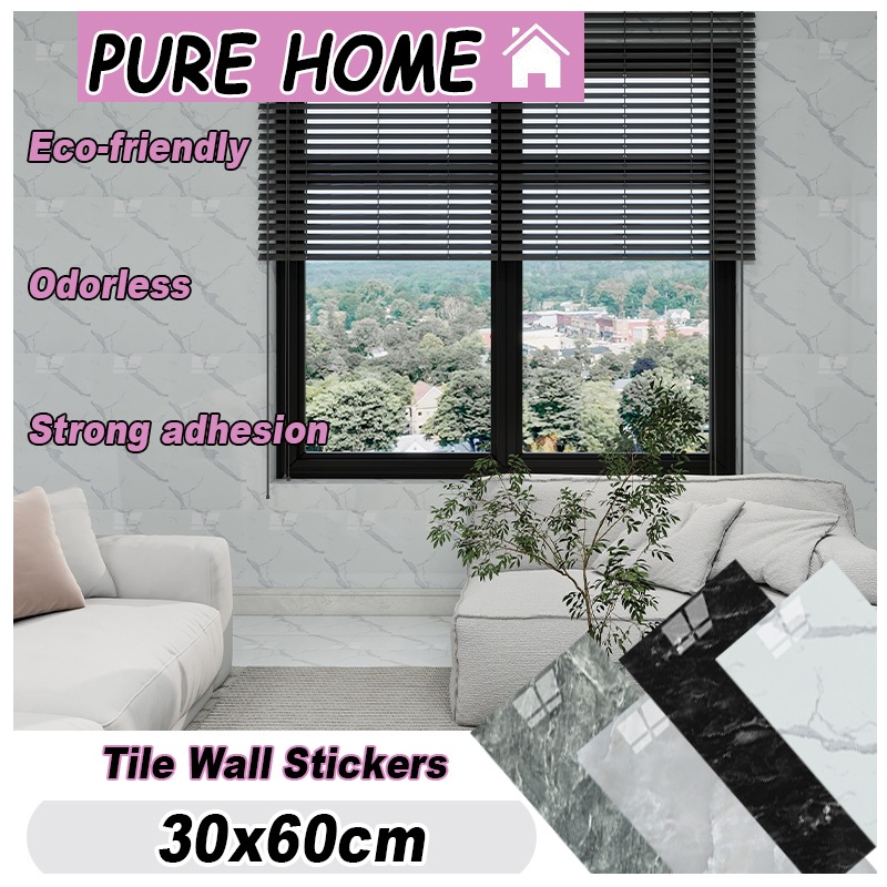Pure Home-Wallpaper Dinding stiker Dekorasi Kamar Sticker dinding 30x60cm / Wallpaper dinding Vinyl 