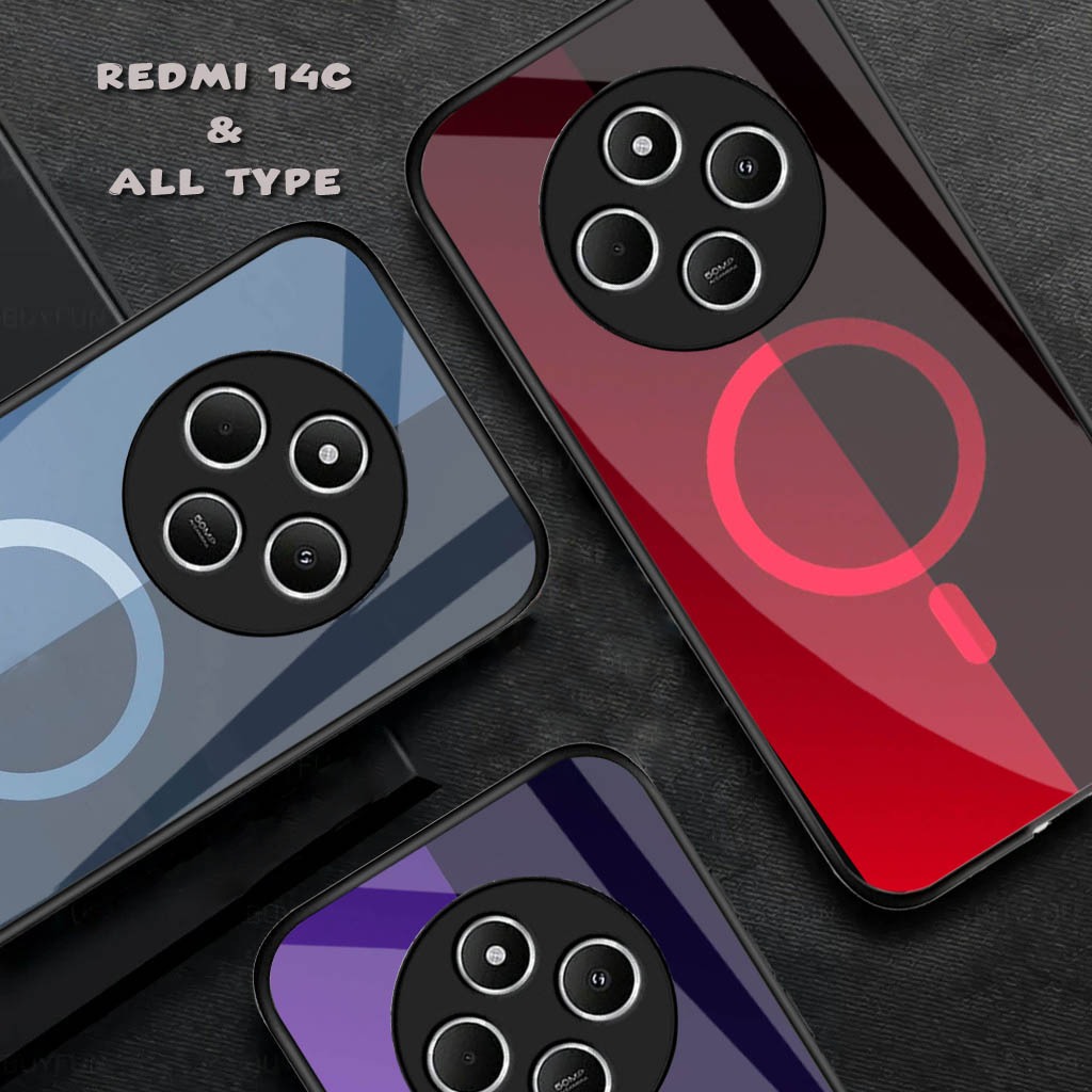 [FK-74] Softcase Glossy Glass Redmi 14C Terbaru Silikon For - Redmi 14C - Kesing Redmi 14C Terbaru -