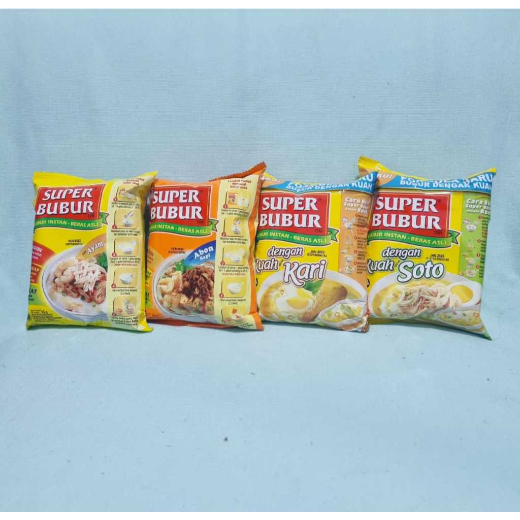 

Super Bubur Ayam / Abon Sapi / Kuah Kari / Kuah Soto (2 Pcs x 45 gr)