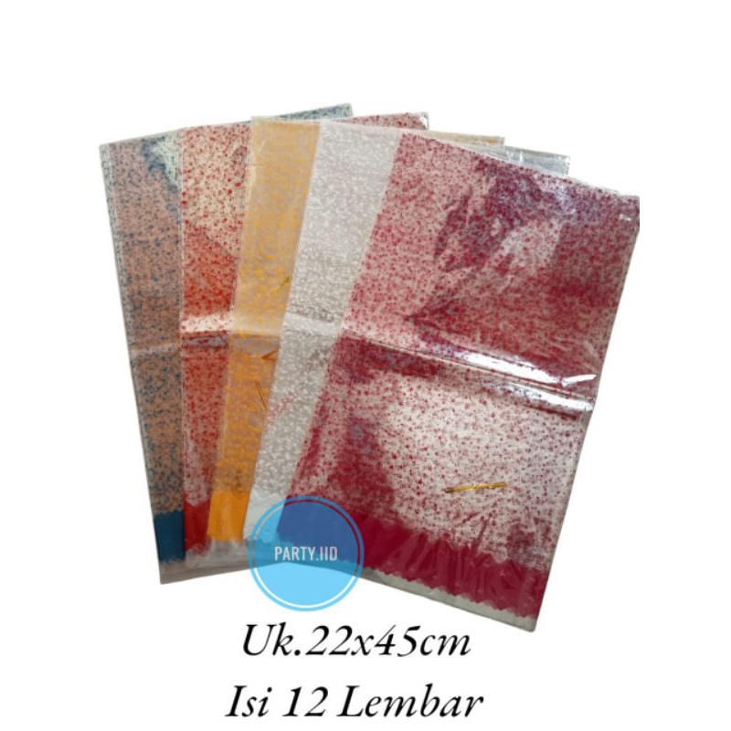 Opp Souvenir 22×45cm / Opp Bintang / Plastik Ulang Tahun Parcel (12 Lembar)