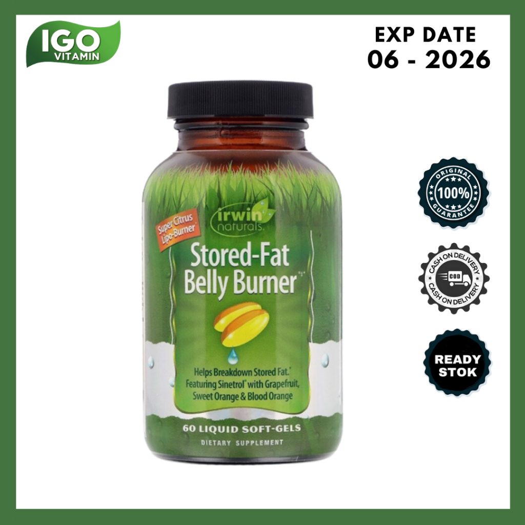 Vitamin Irwin Naturals Stored Fat Belly Burner 60 Liquid Soft-Gels