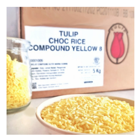 

TULIP Sprinkle Cup Cake Topping Mesis Kuning Choco Rice YELLOW 500 gr