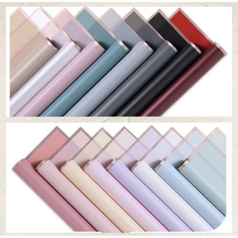 

Kertas Pembungkus Transparent Gold Frame Cellophane Wrapping Paper Flower Bouquet/Hampers/Gift Wrapping/Kertas Kado