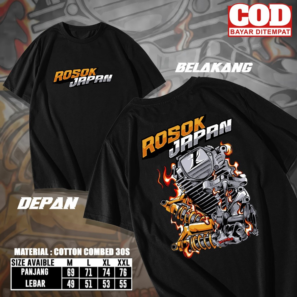 T-SHIRT ROSOK JAPAN NEW|KAOS ROSOK JAPAN KAOS RACING