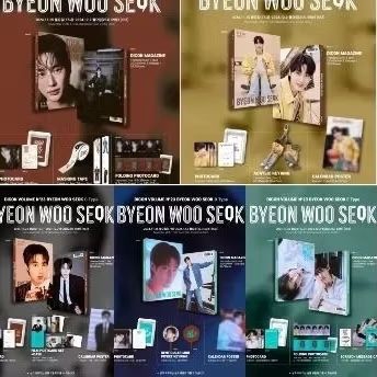 MAJALAH DICON BYEON WOOSEOK + KEYRING + PHOTOCARD SHARING FULLSET