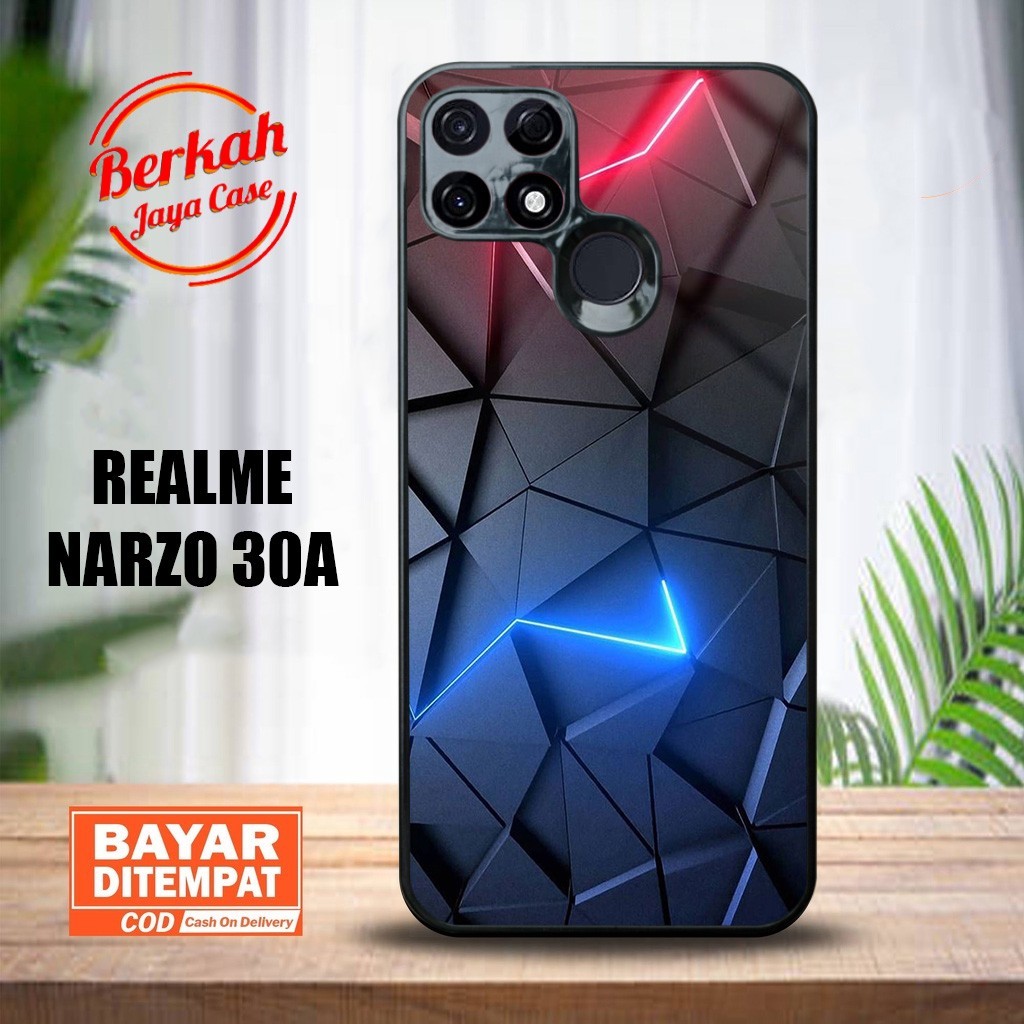 Berkah Case Realme Narzo 30A Casing Realme Narzo 30A [ KUBIK ] Case Glossy Casing Hardcase Softcase
