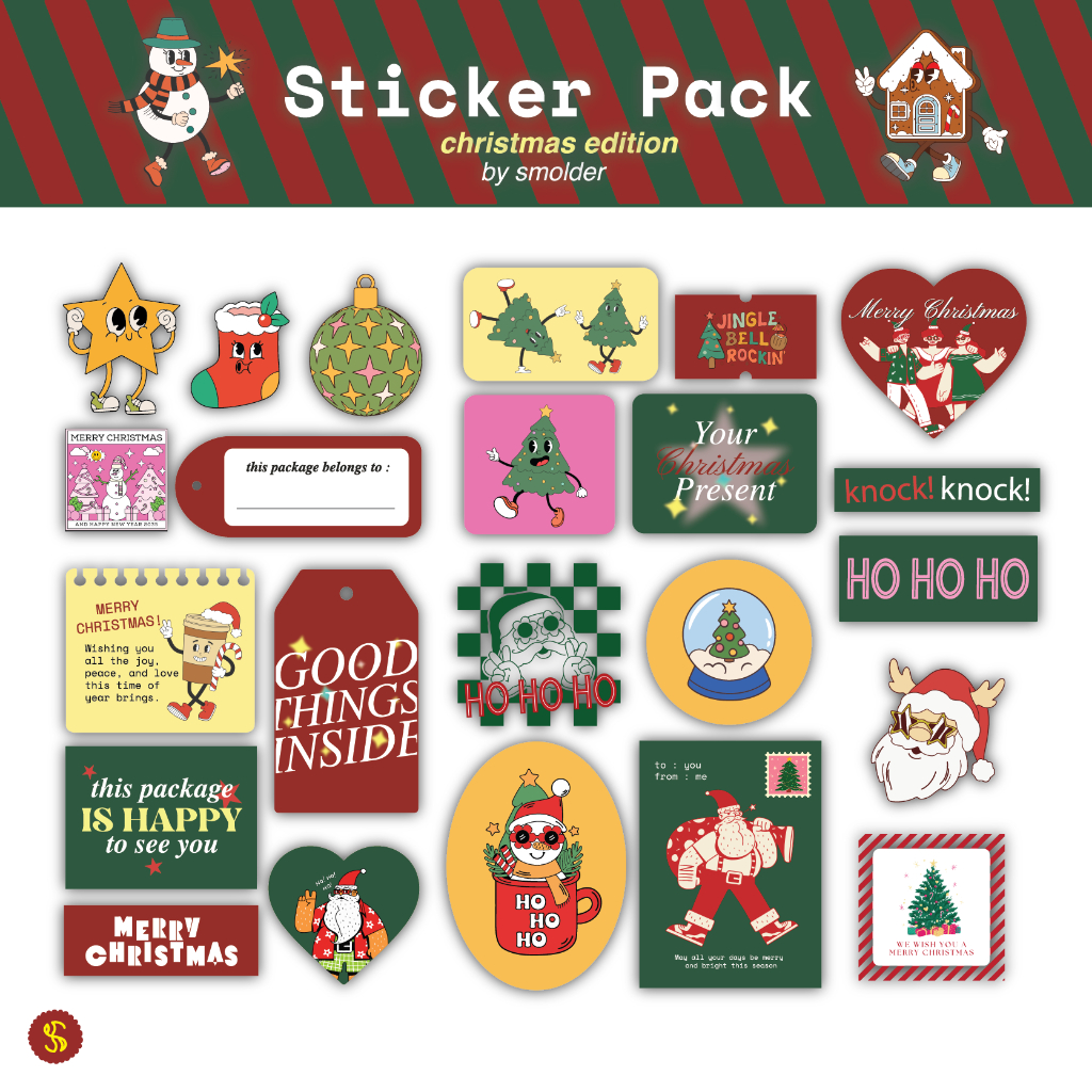 

[READY STOCK] CHRISTMAS STICKER PACK BY SMOLDER
