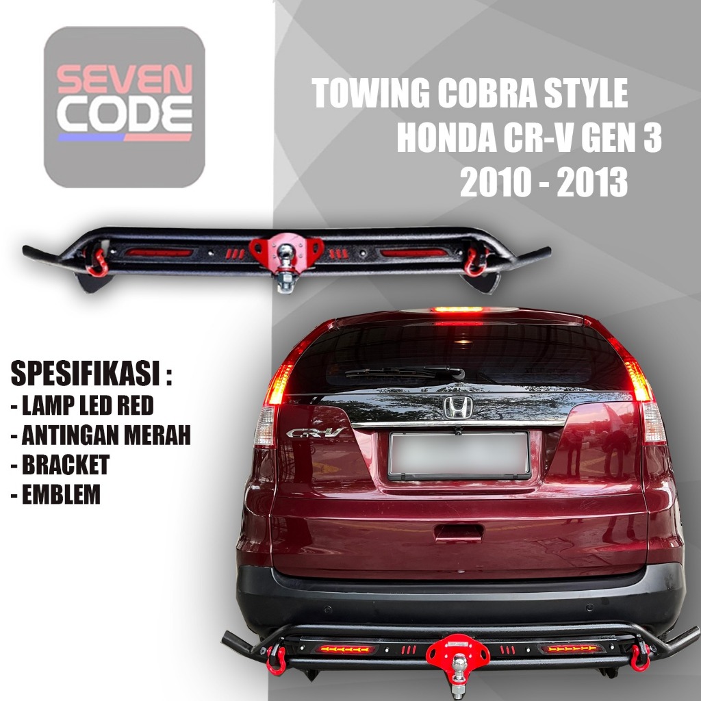 TOWING BELAKANG HONDA CRV 2010-2013 MODEL COBRA BESI BUMPER BELAKANG CRV 2010 - 2013 COBRA SEVENCODE
