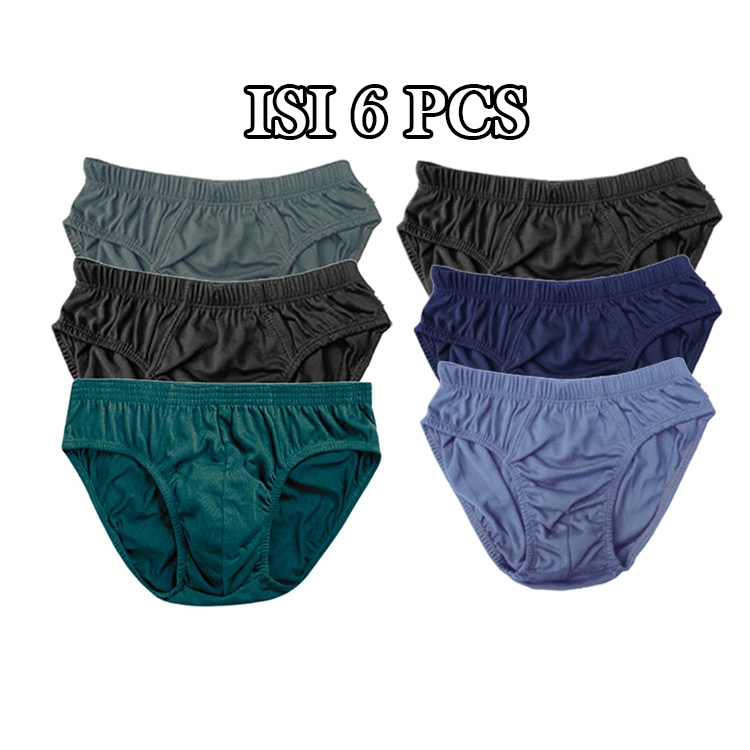 (6 PCS) Celana Dalam Pria Dewasa Ukuran M-XXL