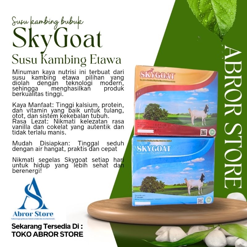 

SkyGoat Susu Kambing Etawa, bubuk susu kambing,vanila dan coklat