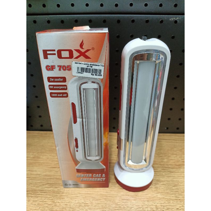 SENTER EMERGENCY FOX GF-705 / Senter Tangan Fox GF-705 LED / SenterTangan Terang / Senter Fox GF-705