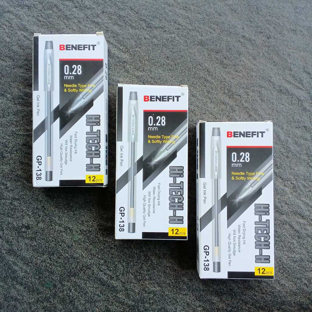 

Pulpen Gel Pen Benefit Hi-Tech GP-138 0.28mm ( 12 Pcs ) [ Original ]