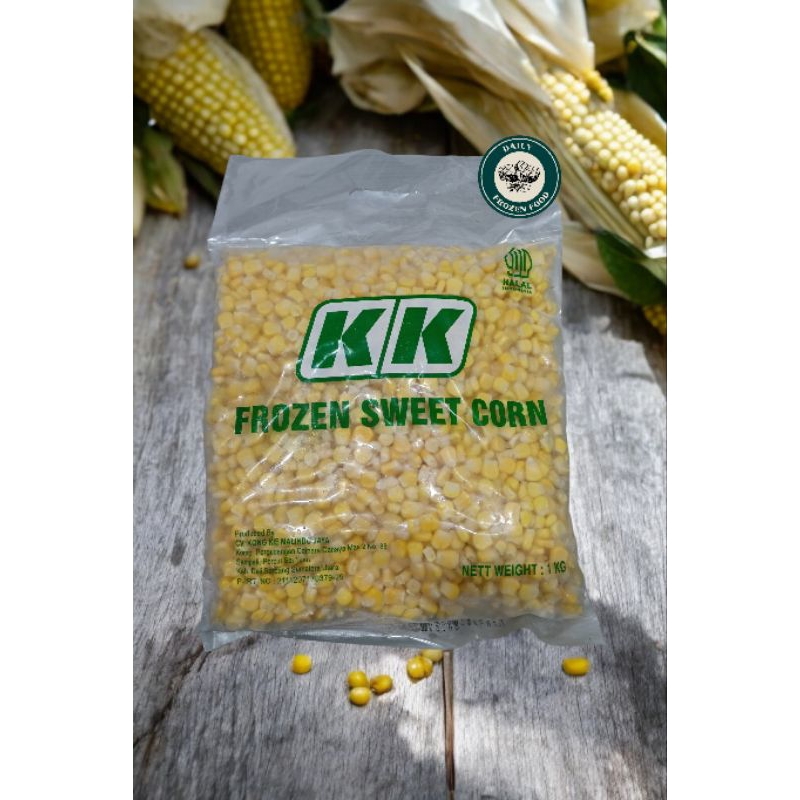 

KK Frozen Sweet Corn 1kg / Jagung Manis Impor / KK Jagung / Jagung Frozen / Jagung Beku / Jagung Pipil