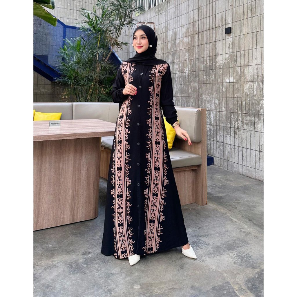 Gamis Twill Ori Terbaru 2024 Gamis Twill Premium Aneka Motif Cap Malaman Pekalongan Kekinian