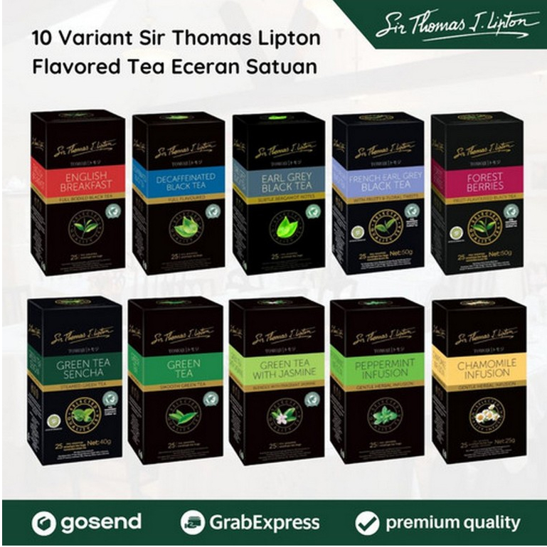 

sir thomas j lipton premium herbal tea bags varian kemasan rasa gentle infusion teh pilihan terbaik