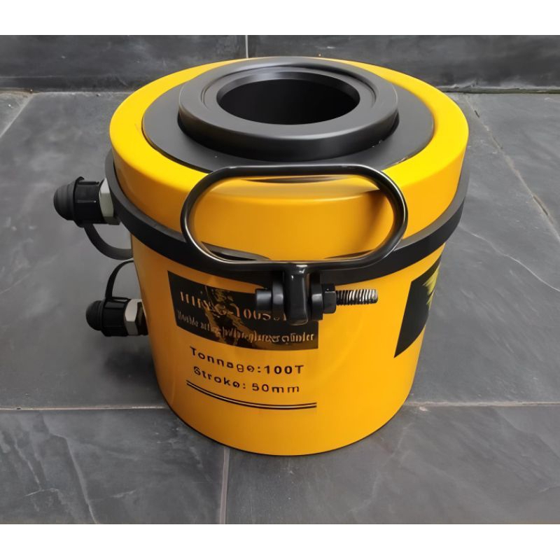Double 100T 50mm Hollow Plunger Stroke Hydraulic Cylinder BARTON