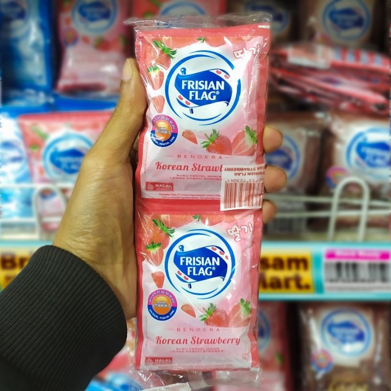 

Frisian Flag Korean Strawberry Sachet (1 pack isi 6 sachet)