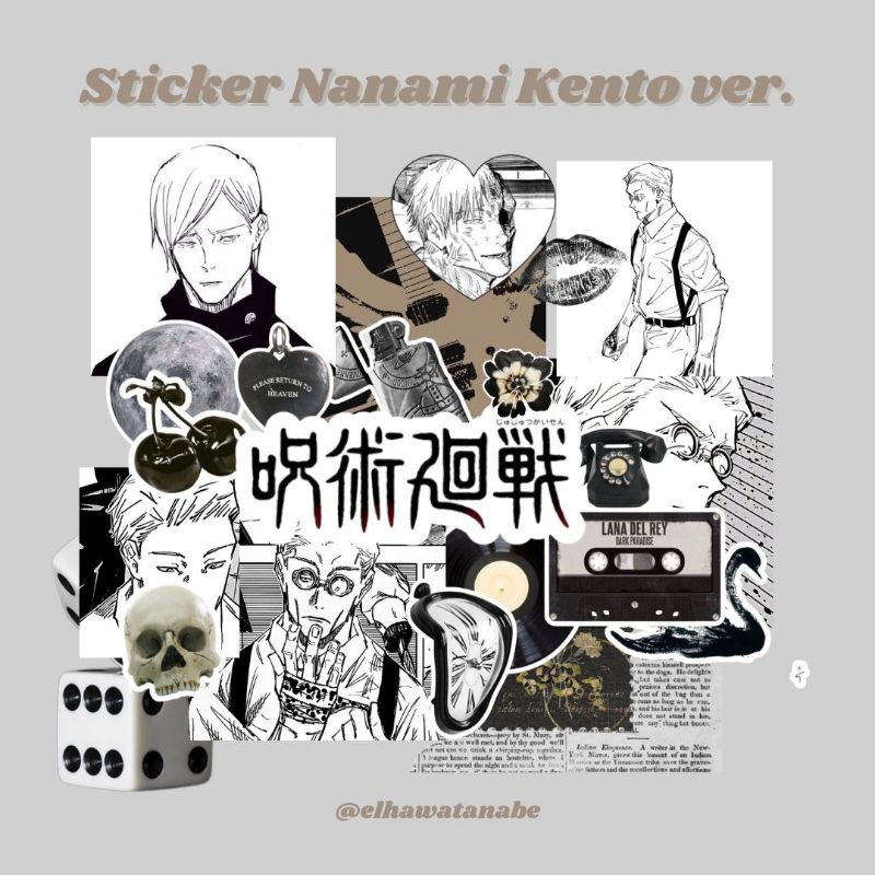 

[24pcs] Sticker pack Jujutsu Kaisen + icon | Nanami Kento ver. | Sticker dekorasi laptop, hp, notebook