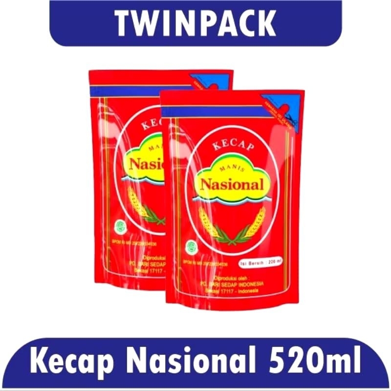 

2 Pcs - Nasional Kecap Manis Refill 520ml Kemasan Pouch