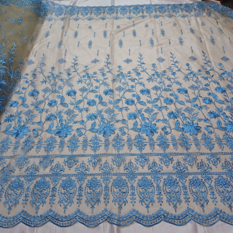 (COD)kain tile kebaya motif bunga mawar/tile kebaya bordir terbaru