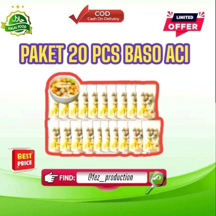 

PAKET USAHA 20 PCS BASO ACI ORIGINAL