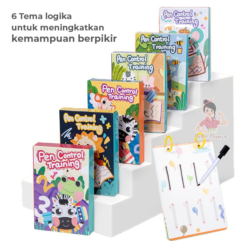 

KODE U49E Pen Control Training Wipe and Clean PAUD belajar menulis menggambar