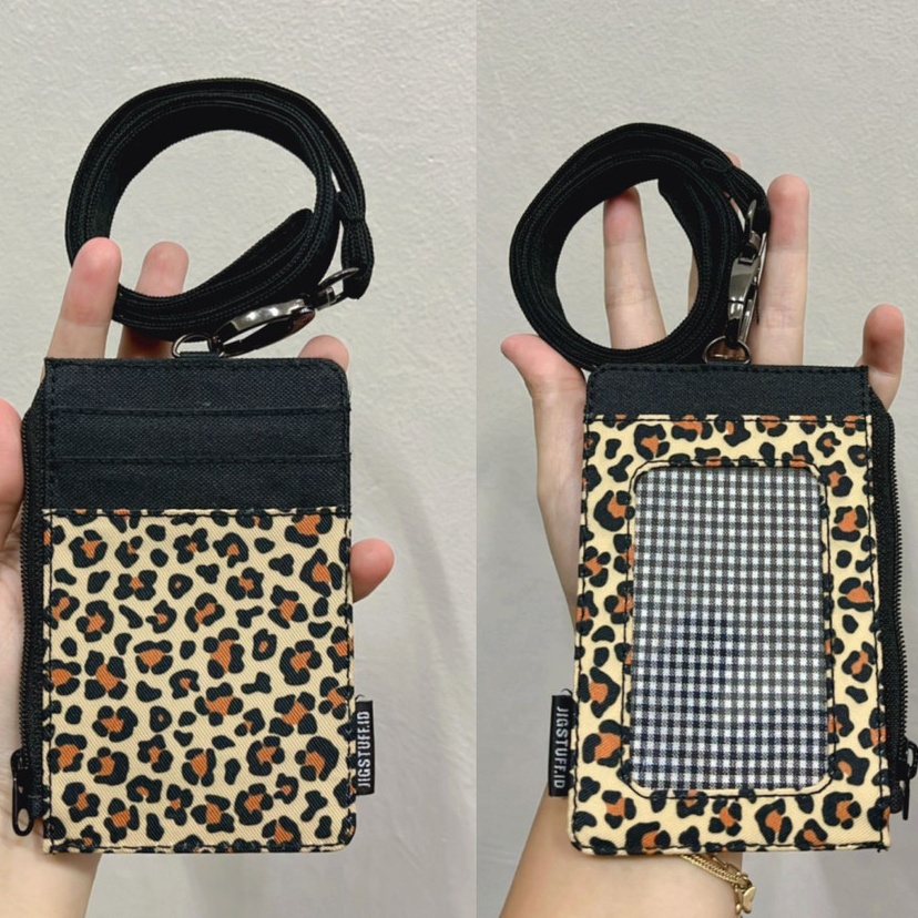 

New Promote ID card holder dan tali hanging wallet name tag kartu lanyard zipper