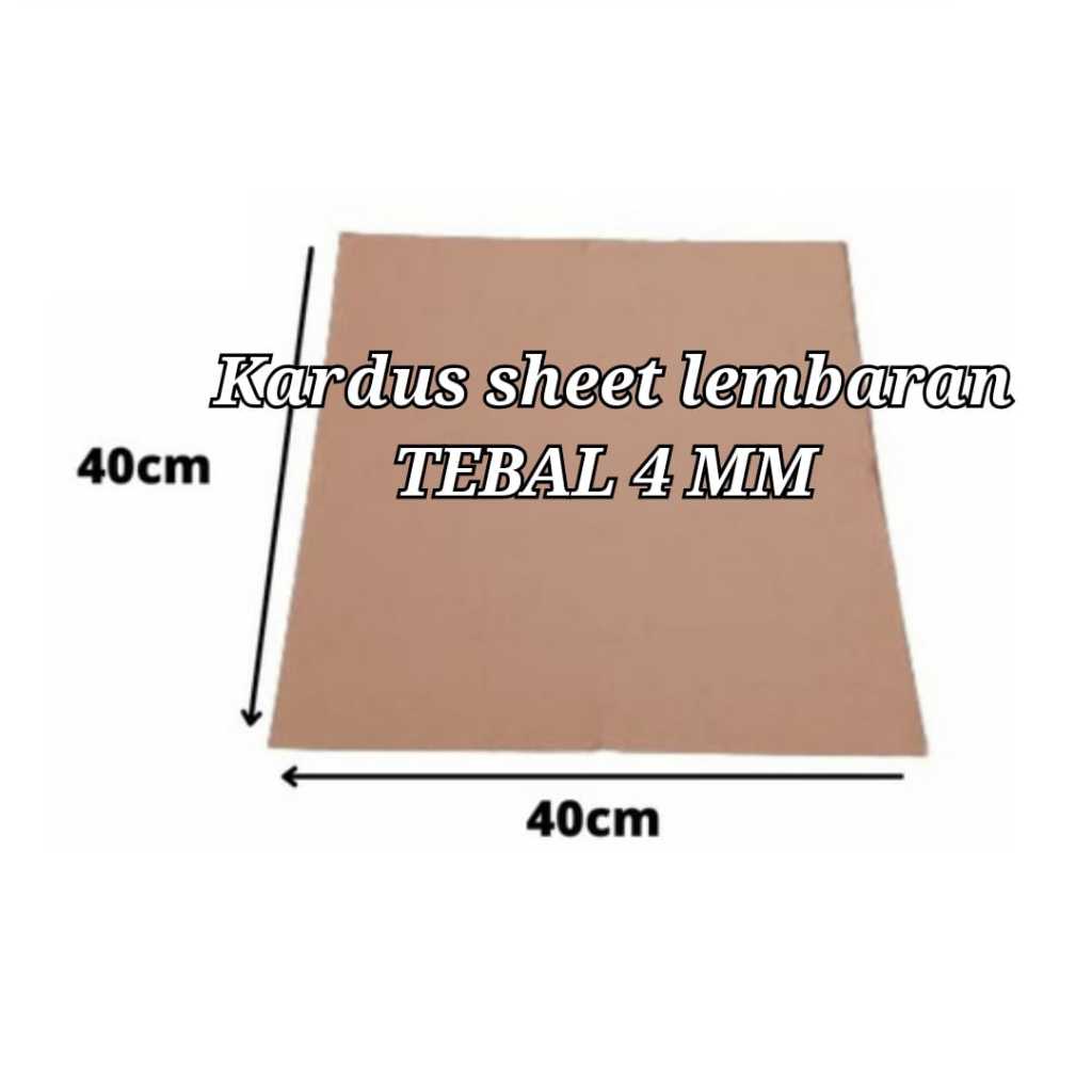 

KARDUS SHEET LEMBARAN 40 X 40 CM TEBAL 4MM C-FLUDE 40X40 CM / 40X40 CM