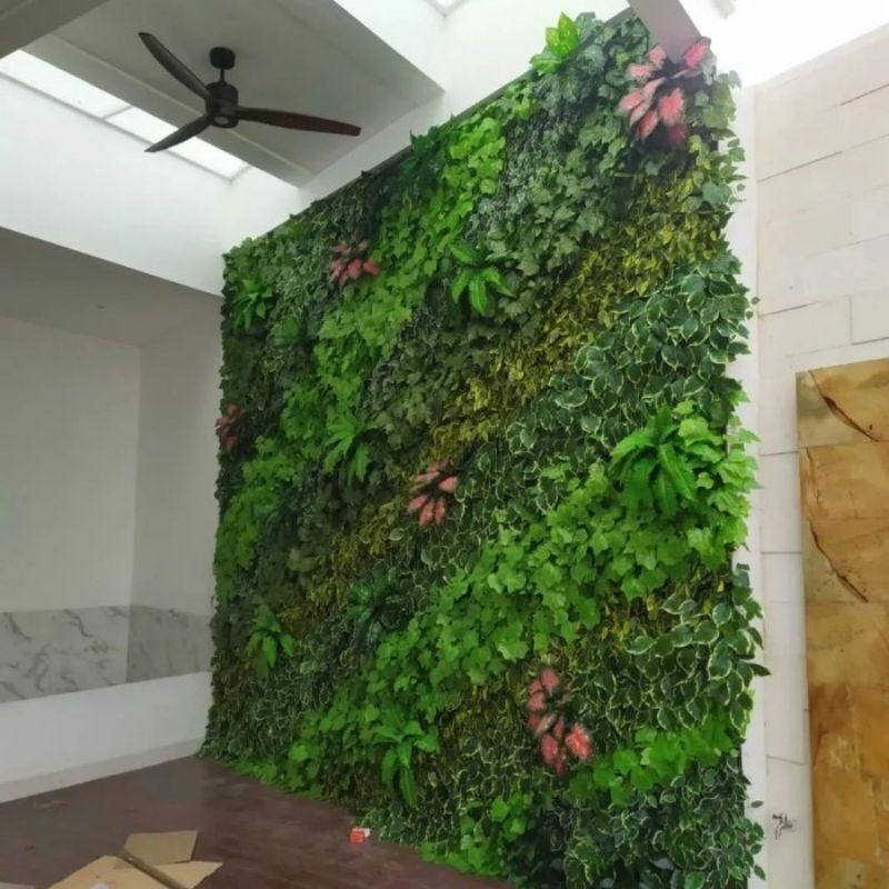 Dekorasi Vertical Garden Sintetis || Hiasan Tembok Vertical Garden Sintetis