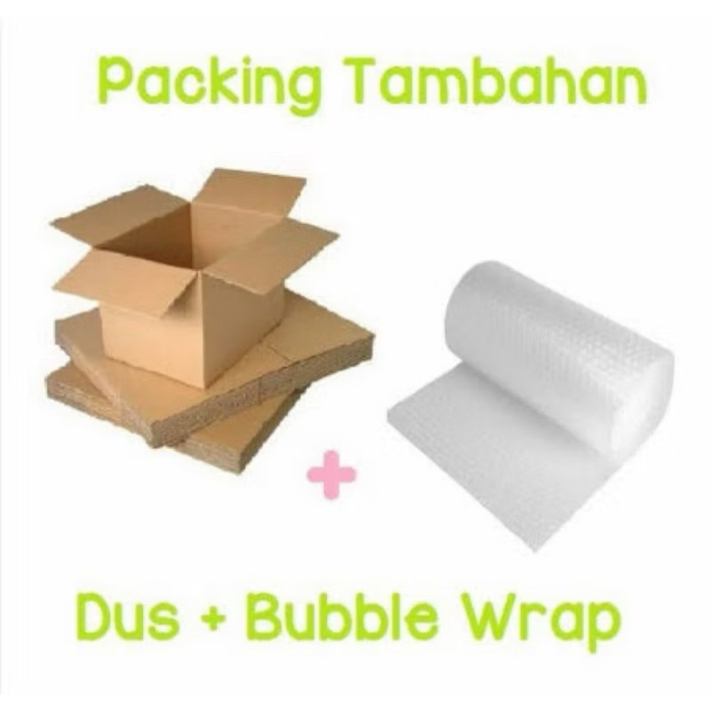 

extra packing bubble wrap dan kardus