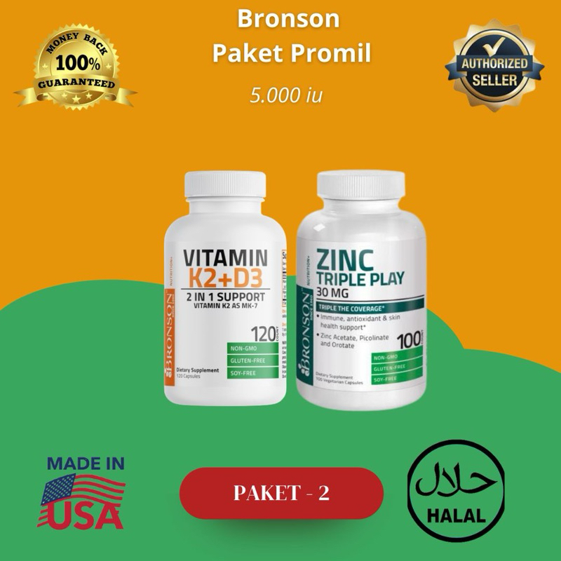 Vitamin Promil Vitamin d3 k2 Zinc Bronson Original USA