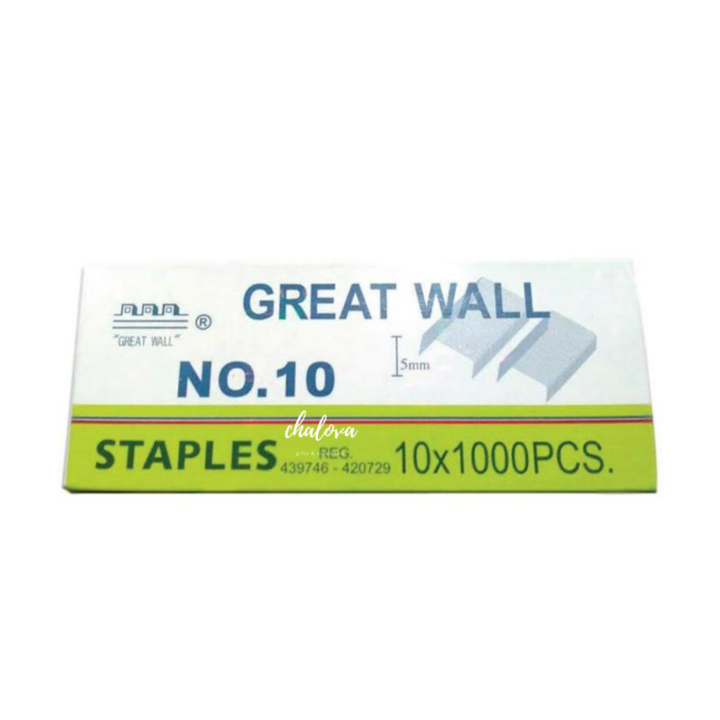 

[SLOP] ISI STAPLER NO 10 GREAT WALL / ISI STAPLES KECIL NO 10 GW / ISI JEPRETAN / ISI HEKTER ISI 10 PCS