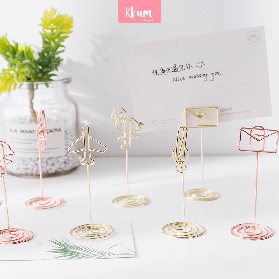 

1PCS Paper Clip Stand Klip Penjepit Kertas Photo Card Holder