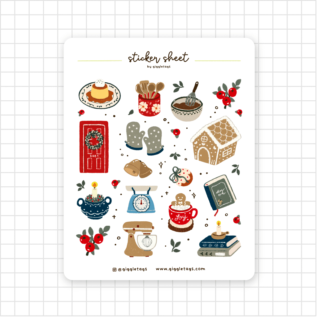 

Happy Christmas Series Sticker Sheet - Jurnal / Planner / Notebook