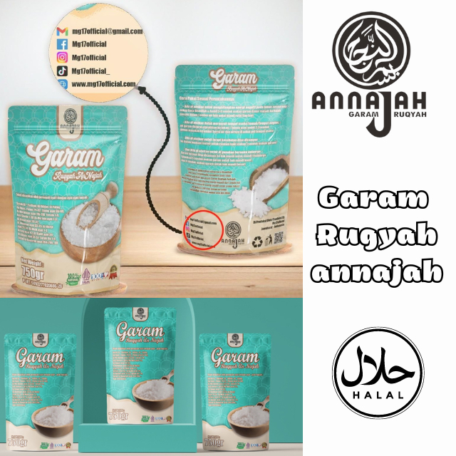 

Ready stock Kemasan Terbaru Garam Ruqyah AnNajah 100% Original