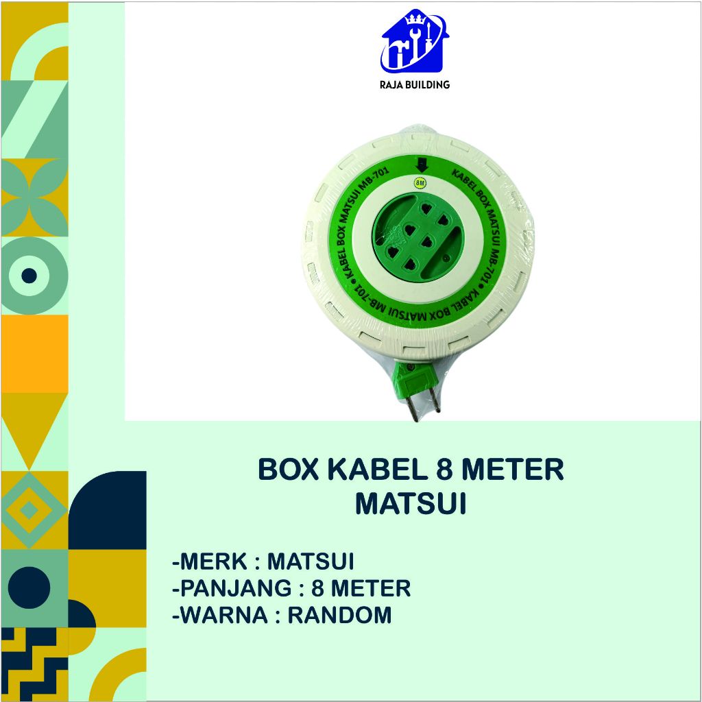 Box Kabel Matsui 8 Meter /Box Kabel/Roll Kabel/Kabel Box