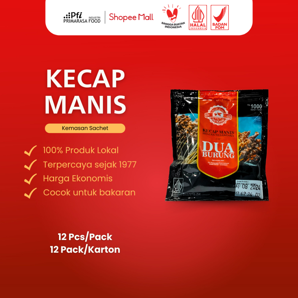 

Kecap Manis Cap Dua Burung Sachet 36 g