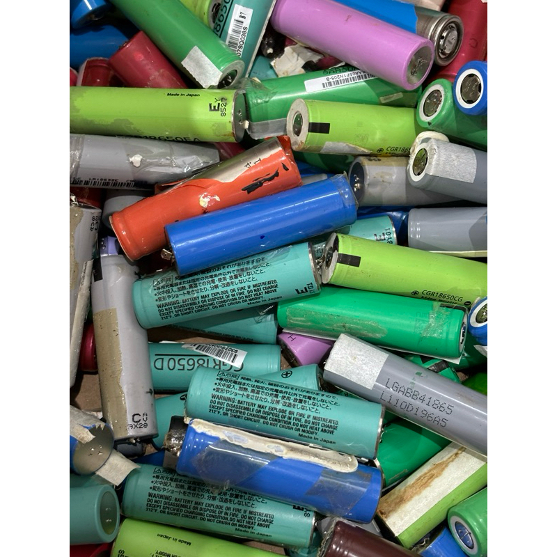 baterai 18650 bekas laptop voltase normal belum tes MAH merk campur