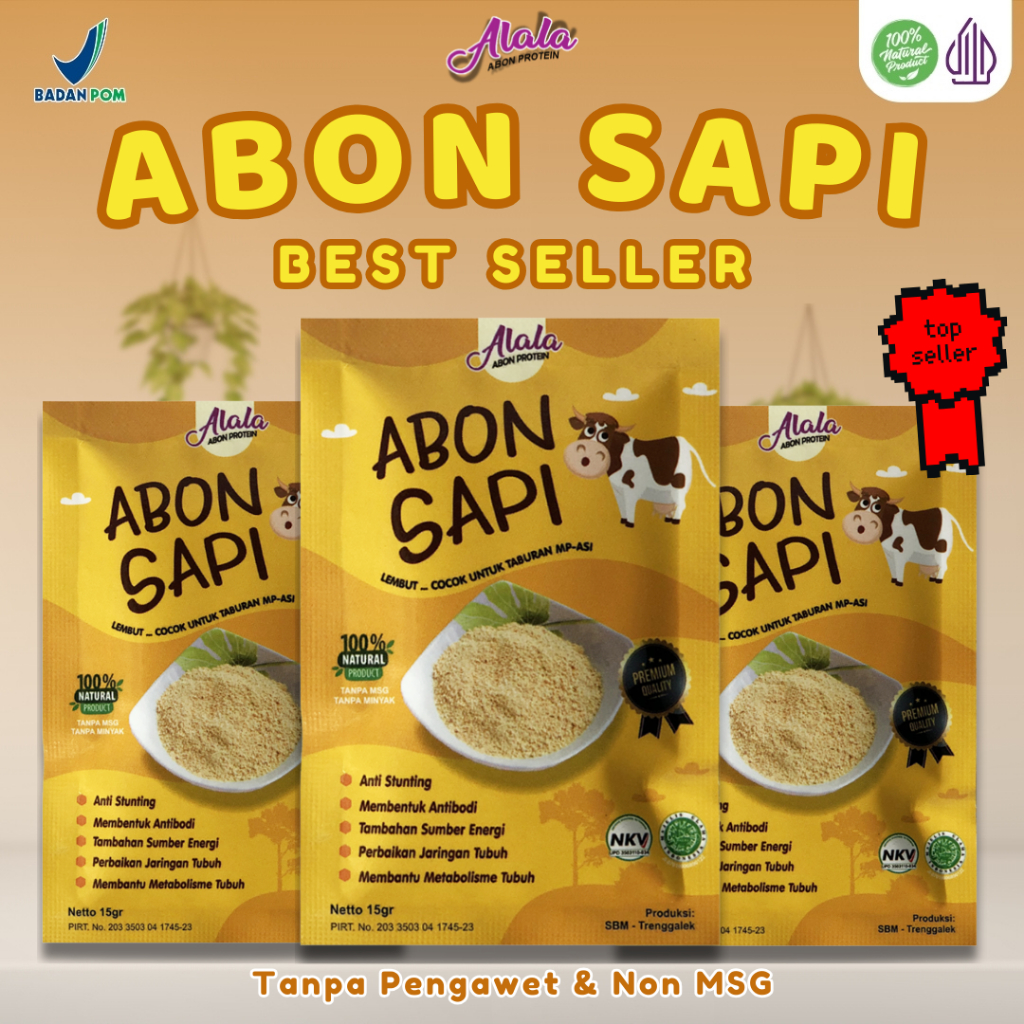 

Abon Sapi Alala MPASI Anak Umur 8 Bulan Penambah Nafsu Makan Tekstur Halus Abon Tabur Bayi