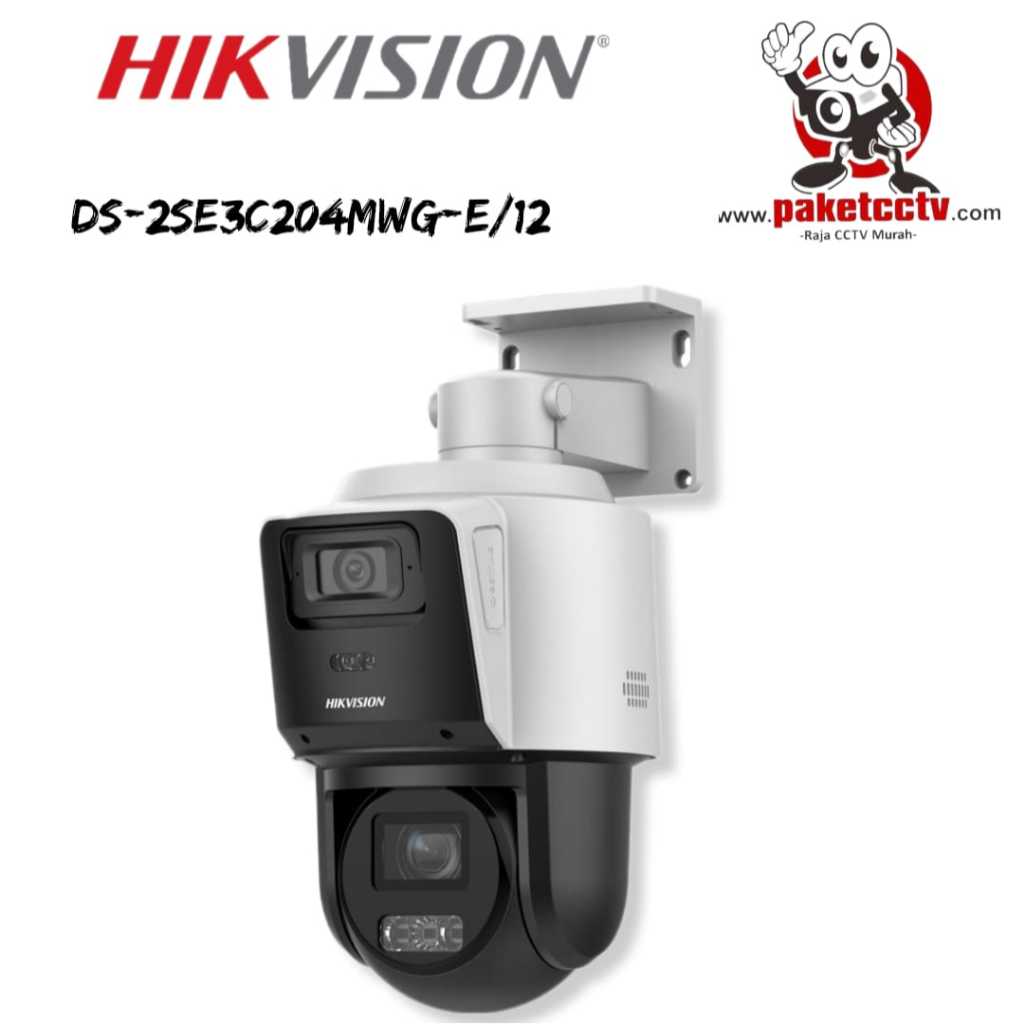 IP PTZ HIKVISION 2MP DS-2SE3C204MWG-E/12 TandemVu 2MP+2MP 4X POE PTZ Network Camera