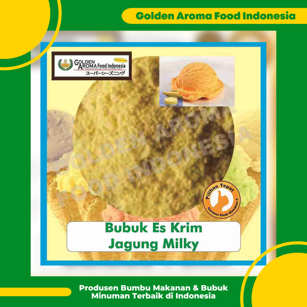 

Bubuk Es Krim Rasa Jagung 1 Kg l Serbuk Ice Cream Powder Buah Corn 1Kg Kiloan Bahan Eskrim Instan Premix Soft Hard Gelato Murah Enak Terbaik GAFI Bandung Jakarta Surabaya Jogja Padang Semarang Palembang Medan Riau Serang Yogyakarta Solo Cirebon Tangerang