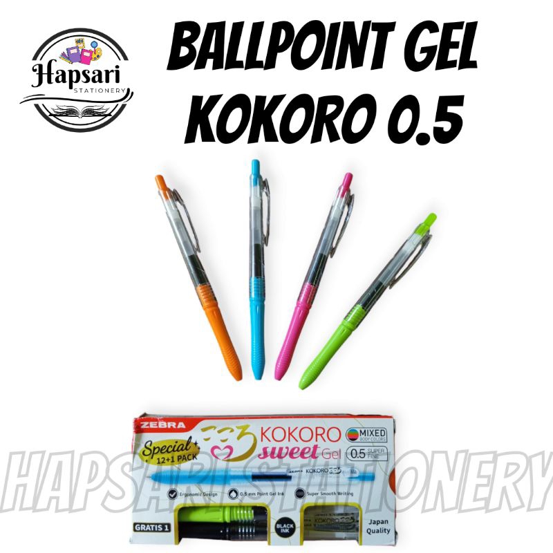 

1 Box Pen Gel KOKORO 0.5 [BONUS 1 pcs pen KOKORO]