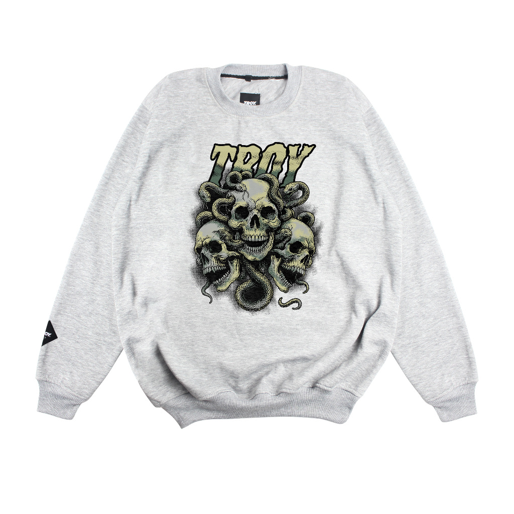 Troy Company Sweater Crewneck Misty Nightmare - Sweater Crewneck Pria Abu Misty SW 2855